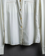 "GUCCI" zip pocket designed gold buttons shirt