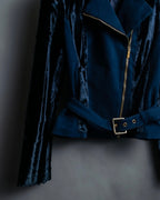 "BLUMARINE" fur combination riders jacket