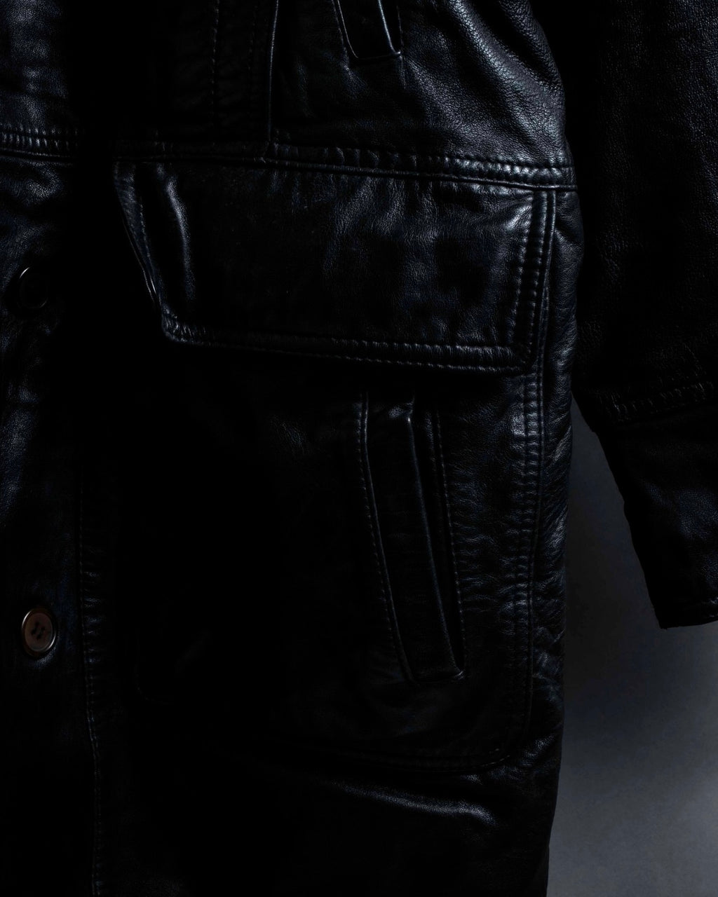 3XL Oversilhouette Faux Fur Leather Coat