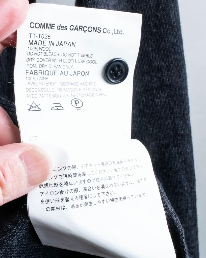 "tricot COMME des GARCONS" Light 100% wool layered knit