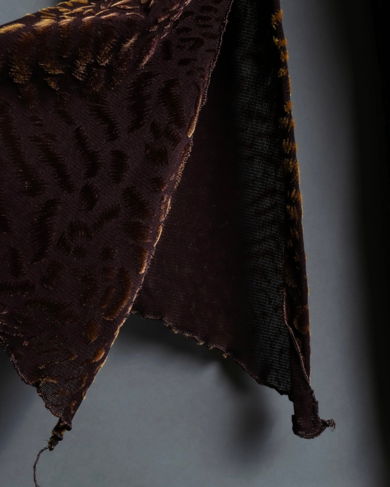 Vintage Leopard Print Sheer Dress Shirt