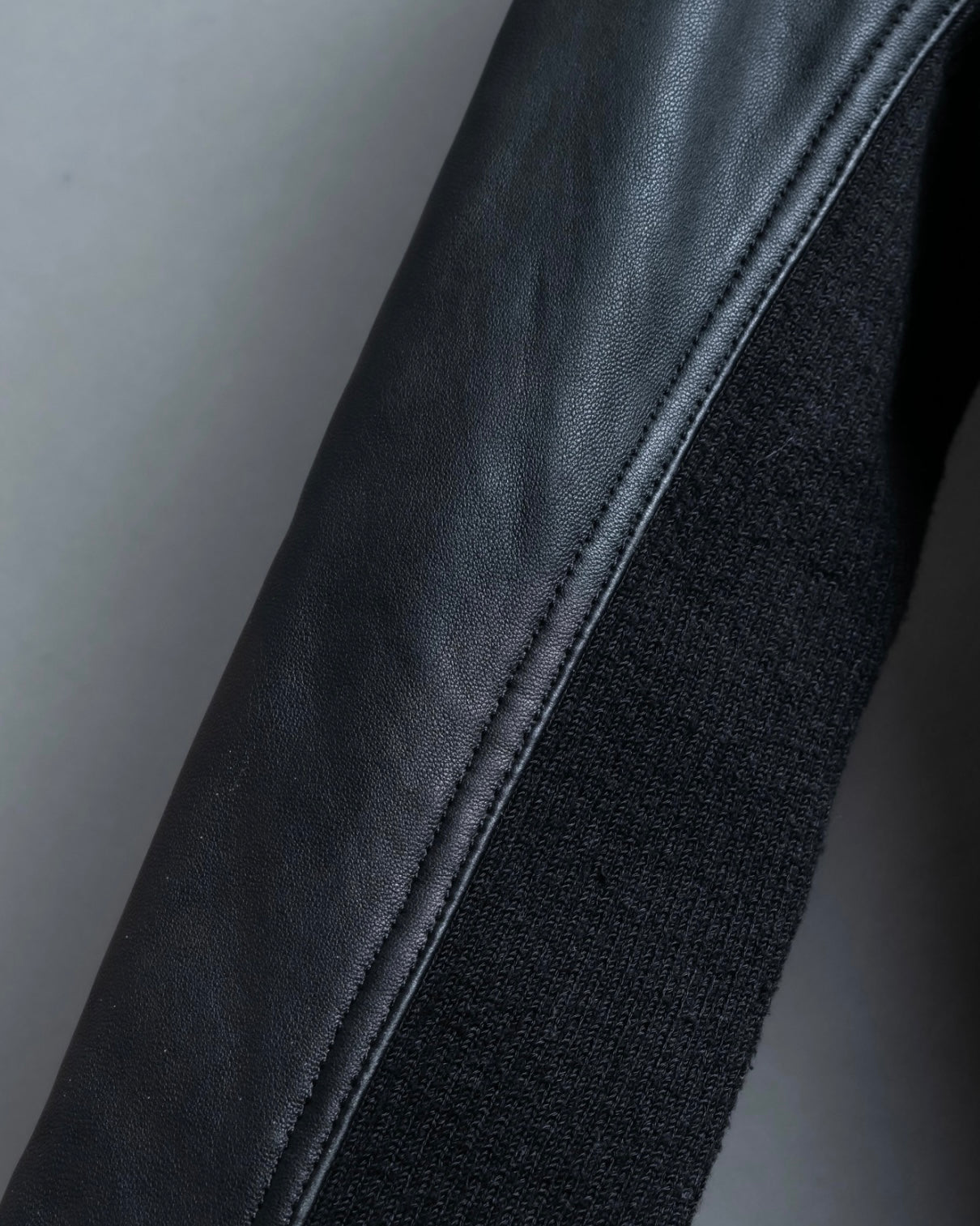 Vintage Leather x CORDUROY combination trench coat