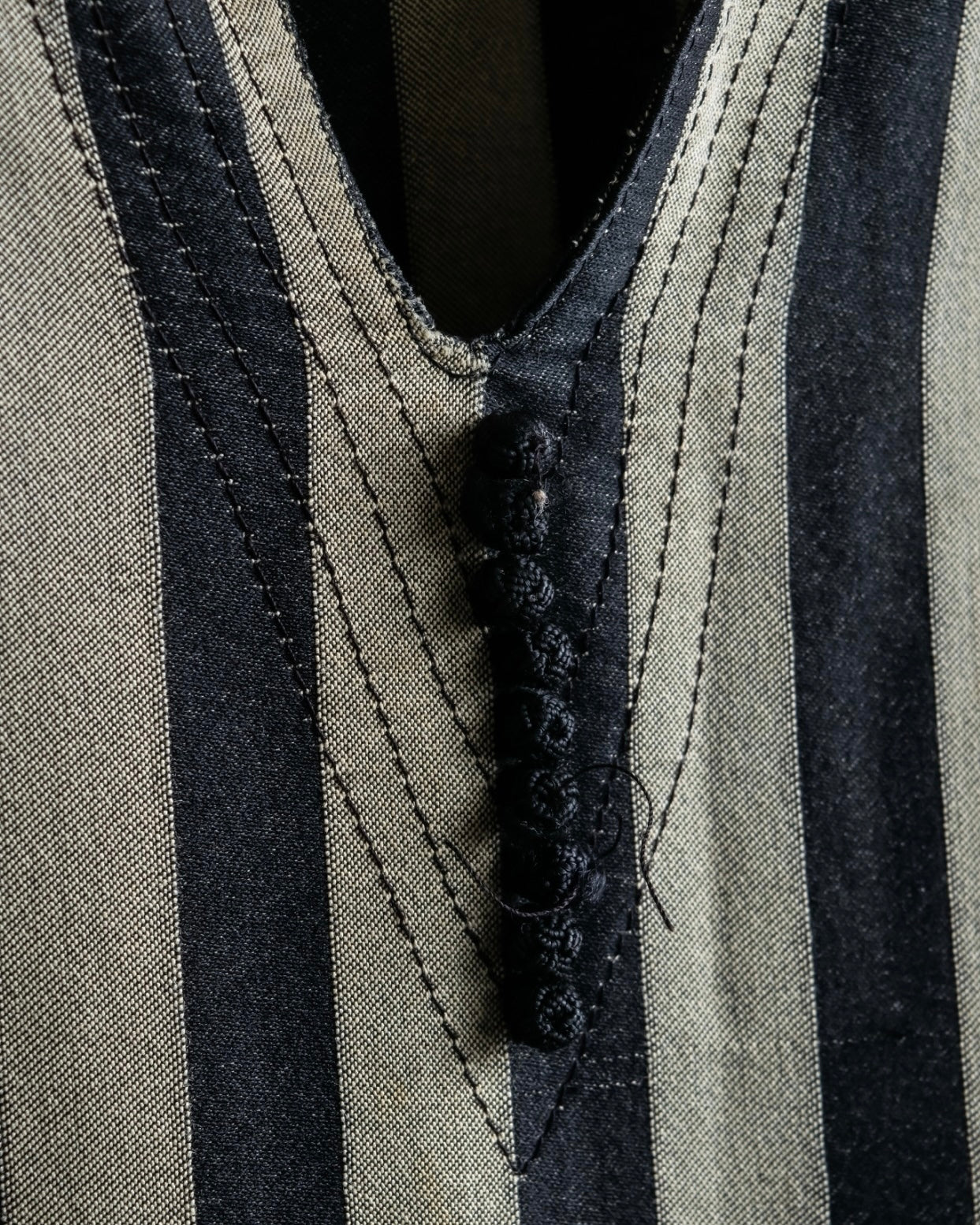 vintage striped super long dress