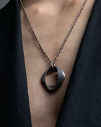 “Georg Jensen” inside out designed silver chain necklace