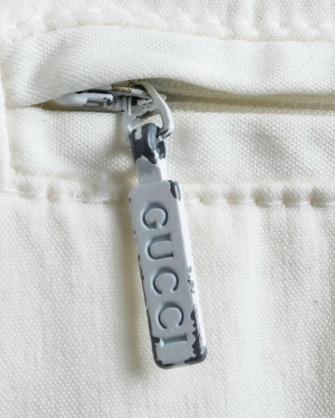 "GUCCI" zip pocket designed gold buttons shirt