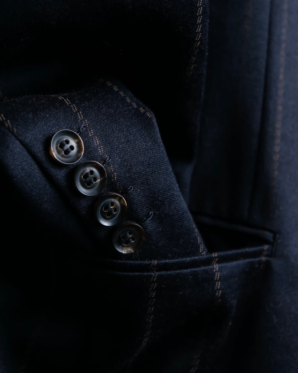 "Christian Dior" stitch design stripe black set up