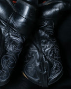 Vintage Blue Embroidered Wester Boots