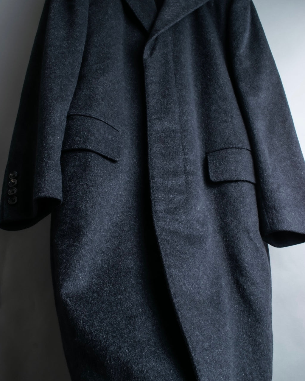 "VERSACE" fly-front double-breasted wool coat