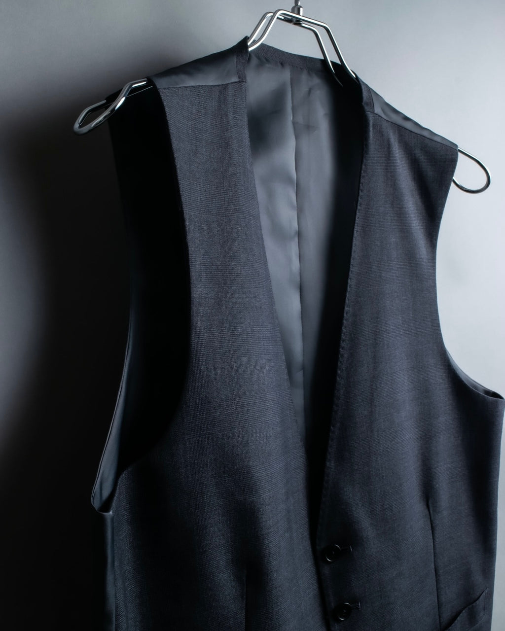 "KANSAI YAMAMOTO" Grey hidden check three-piece set up