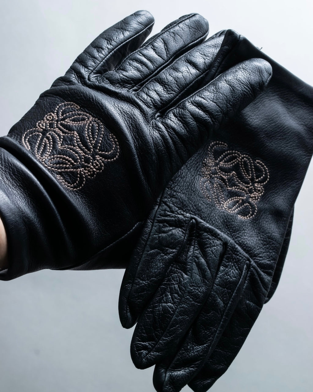 "LOEWE" embroidered leather gloves