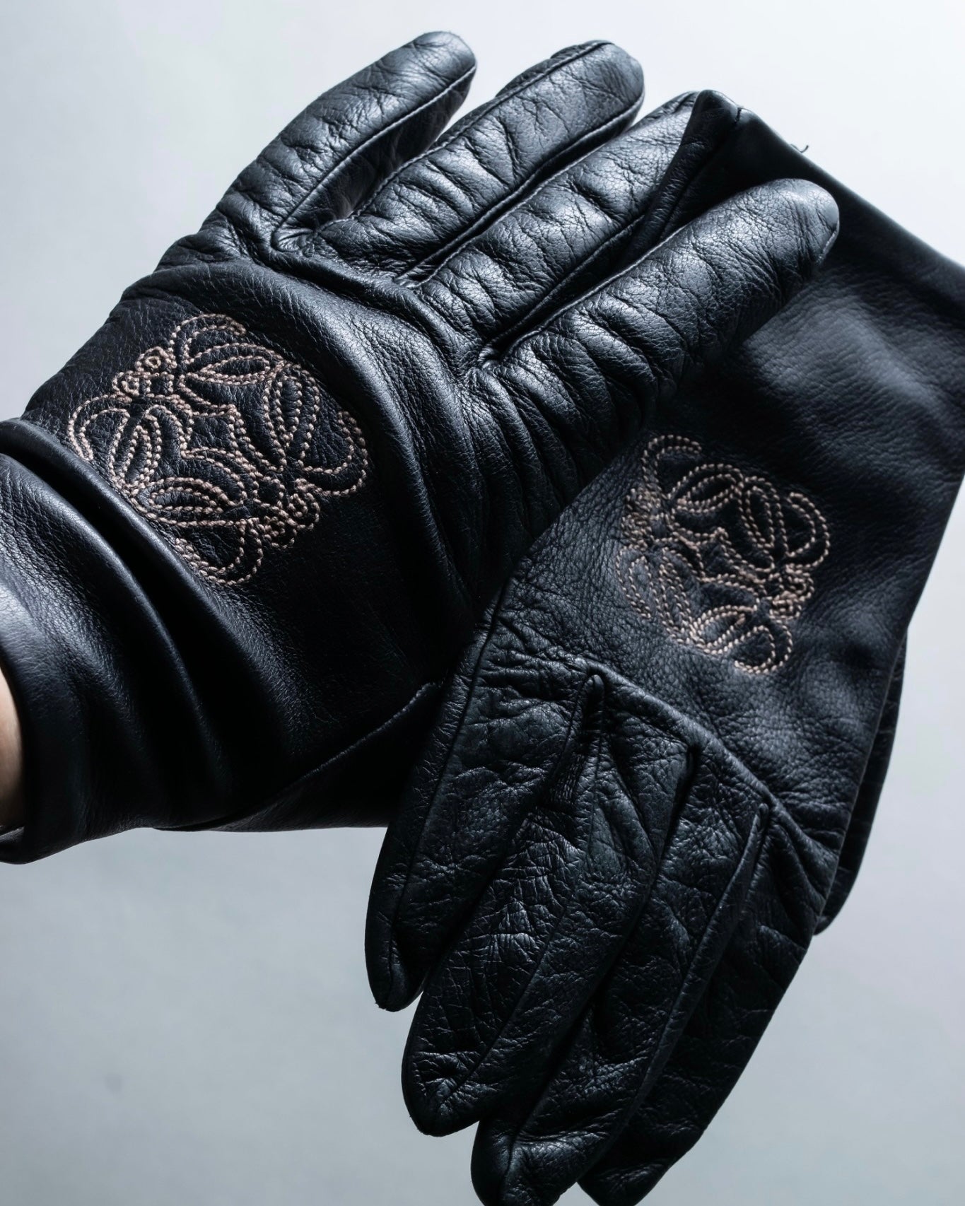 "LOEWE" embroidered leather gloves