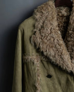 Vintage kargan lamb suede combination jacket