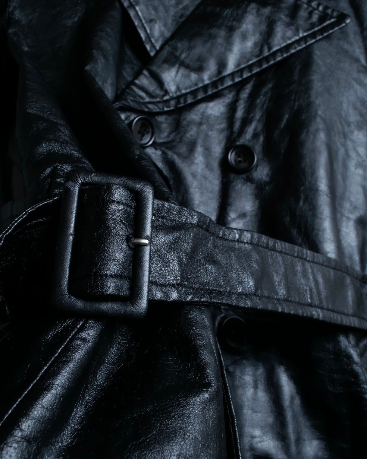 "tricot Comme des Garçons" Archive leather trench coat