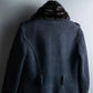 "Emporio Armani" double zip fur collar coat