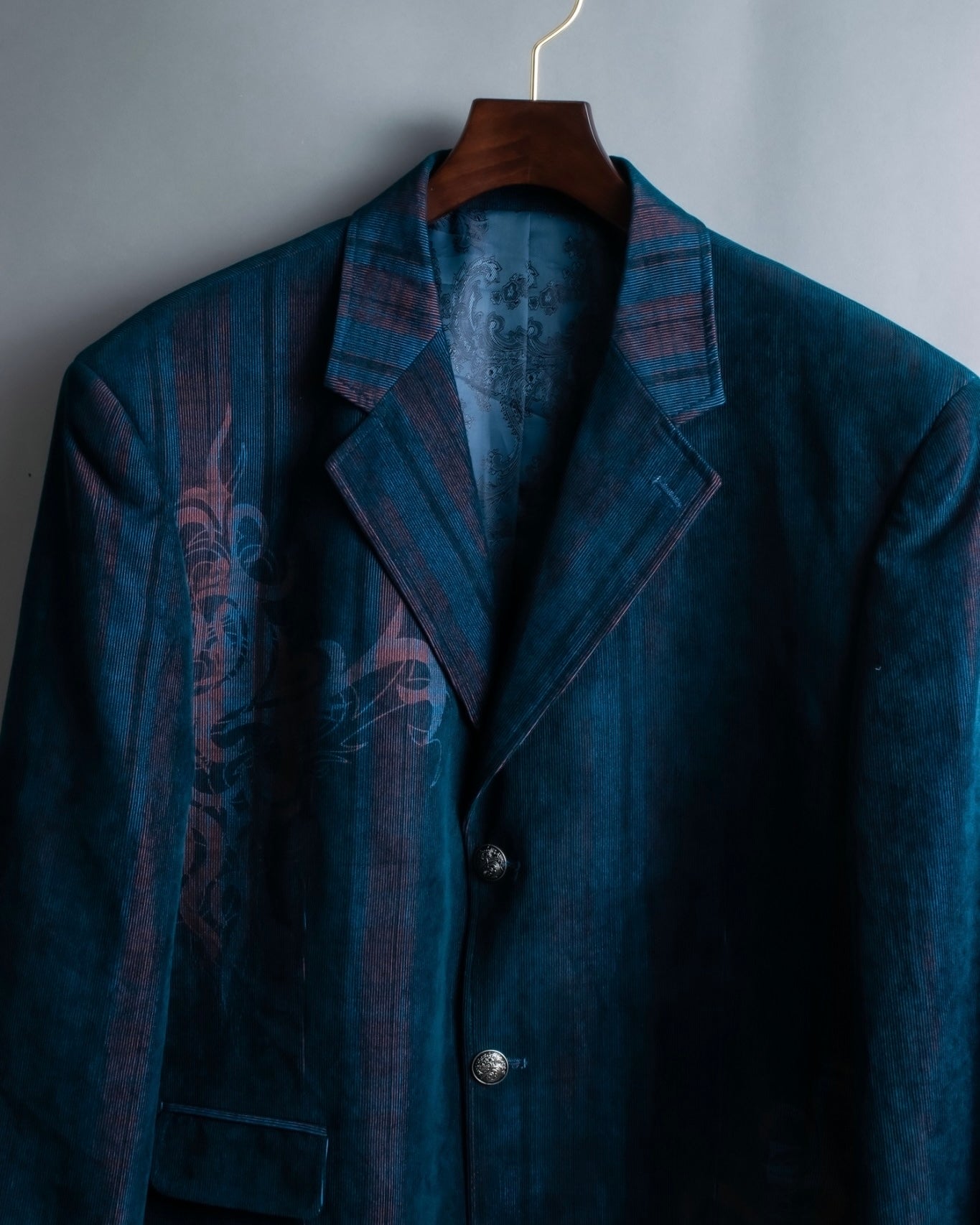XL Vintage iridescent corduroy tailored jacket