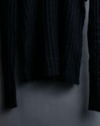 "FENDI" Hair fringe sheer combination summer knit