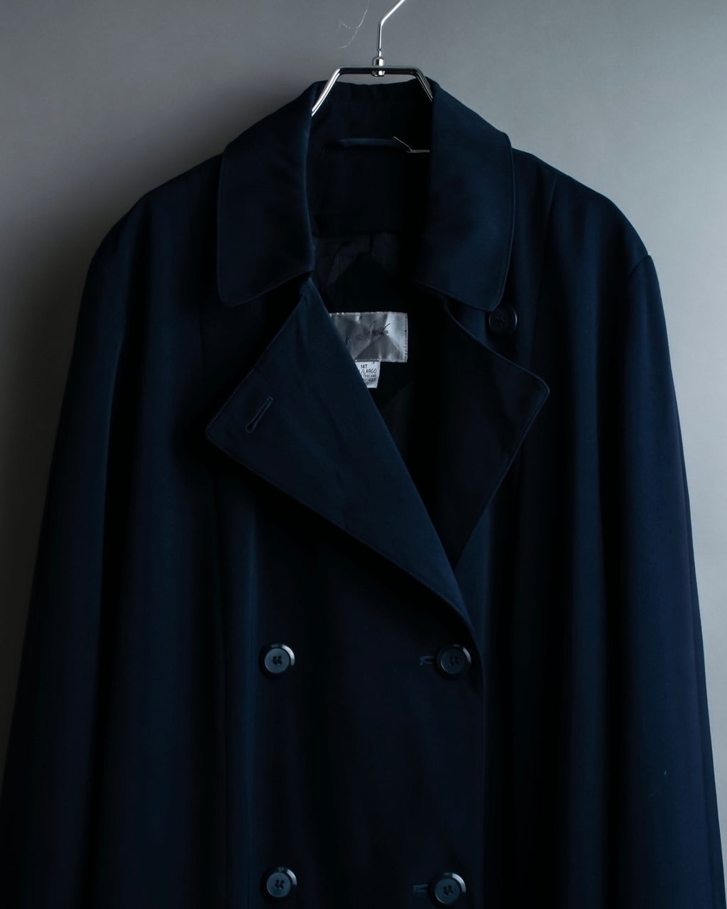 Vintage super long dark blue trench coat