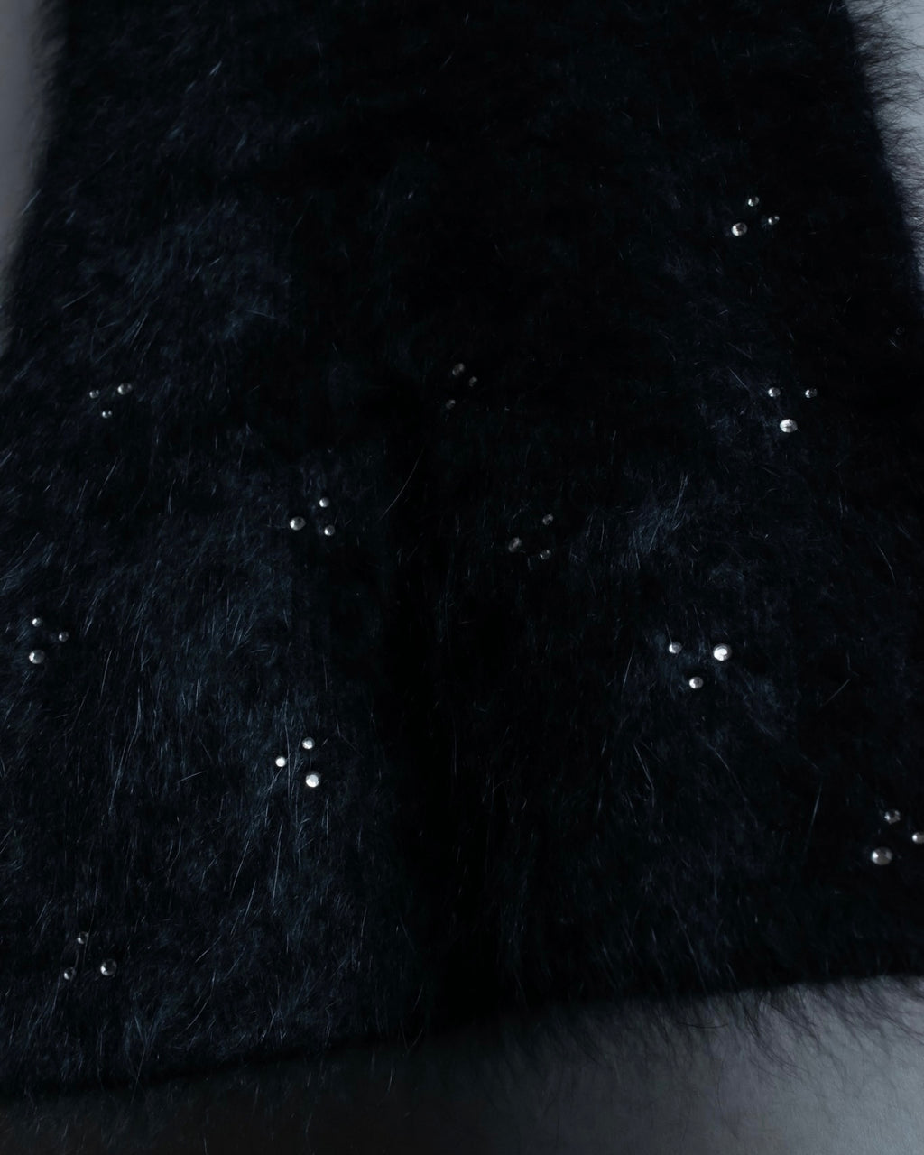 "KATHARINE HAMNETT LONDON" Angora wool shaggy scarf