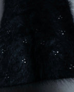 "KATHARINE HAMNETT LONDON" Angora wool shaggy scarf