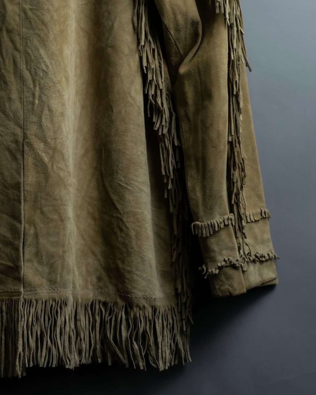 Vintage suede fringe jacket