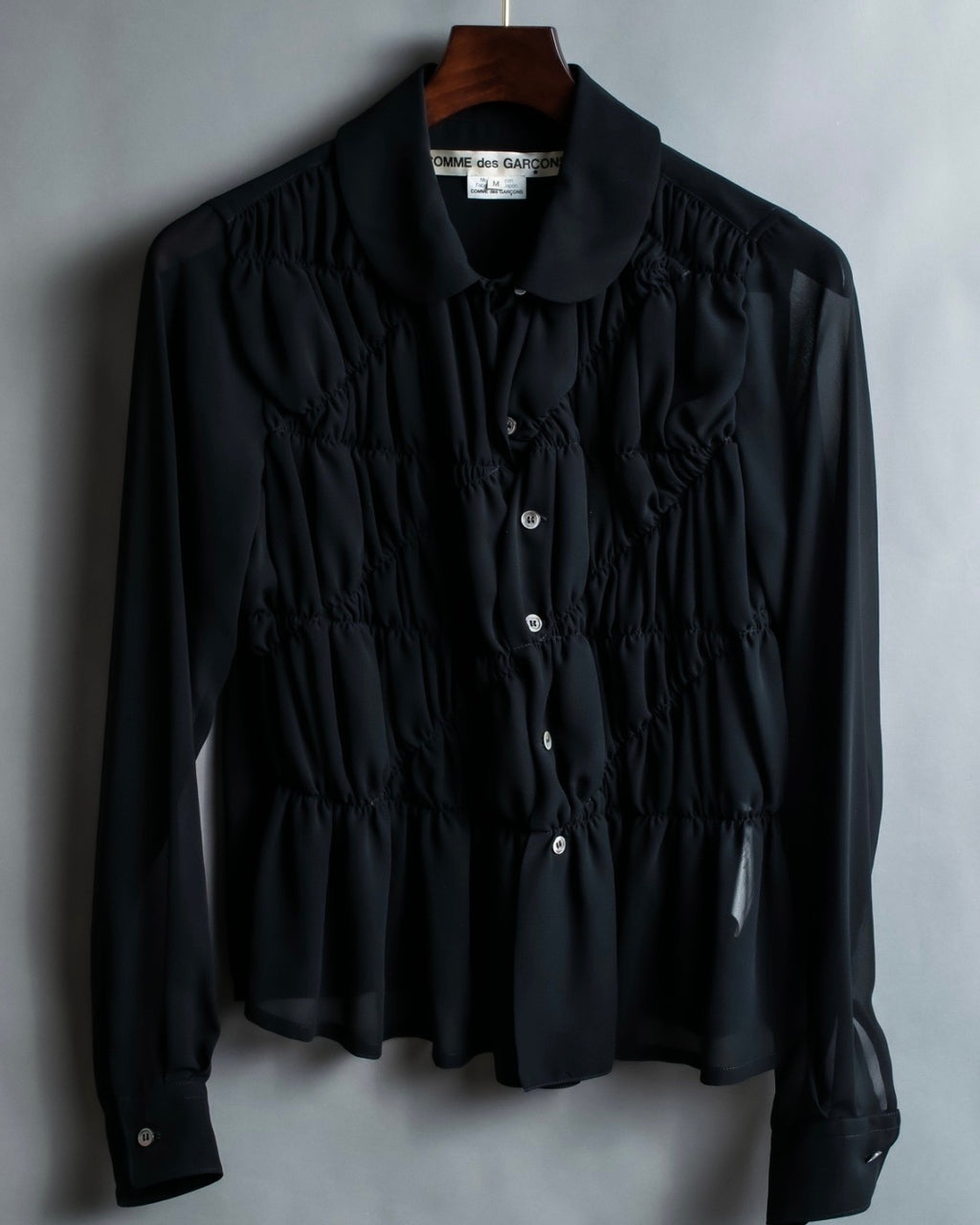 "COMME des GARÇONS" ruched sheer shirt