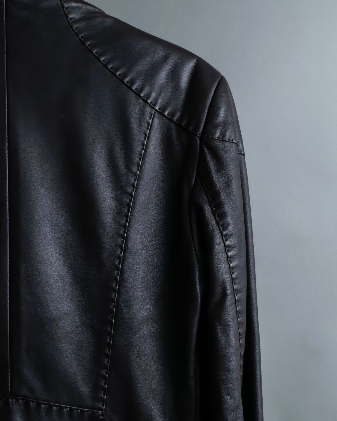 "Emporio Armani" leather stitch special design jacket