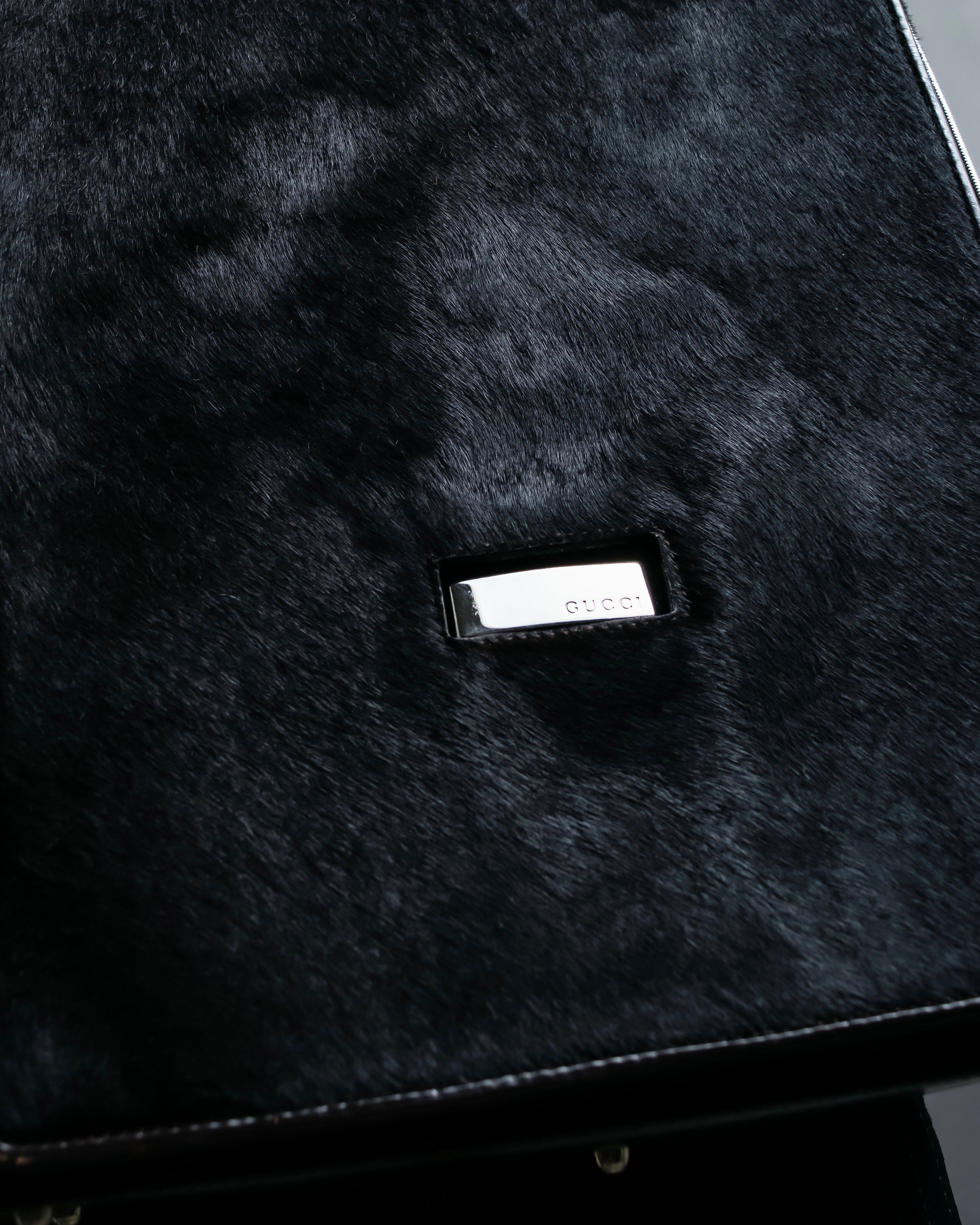 "GUCCI" Harako fur square shoulder bag