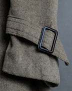 "ALPACUNA" 70's Pure wool beautiful trench coat