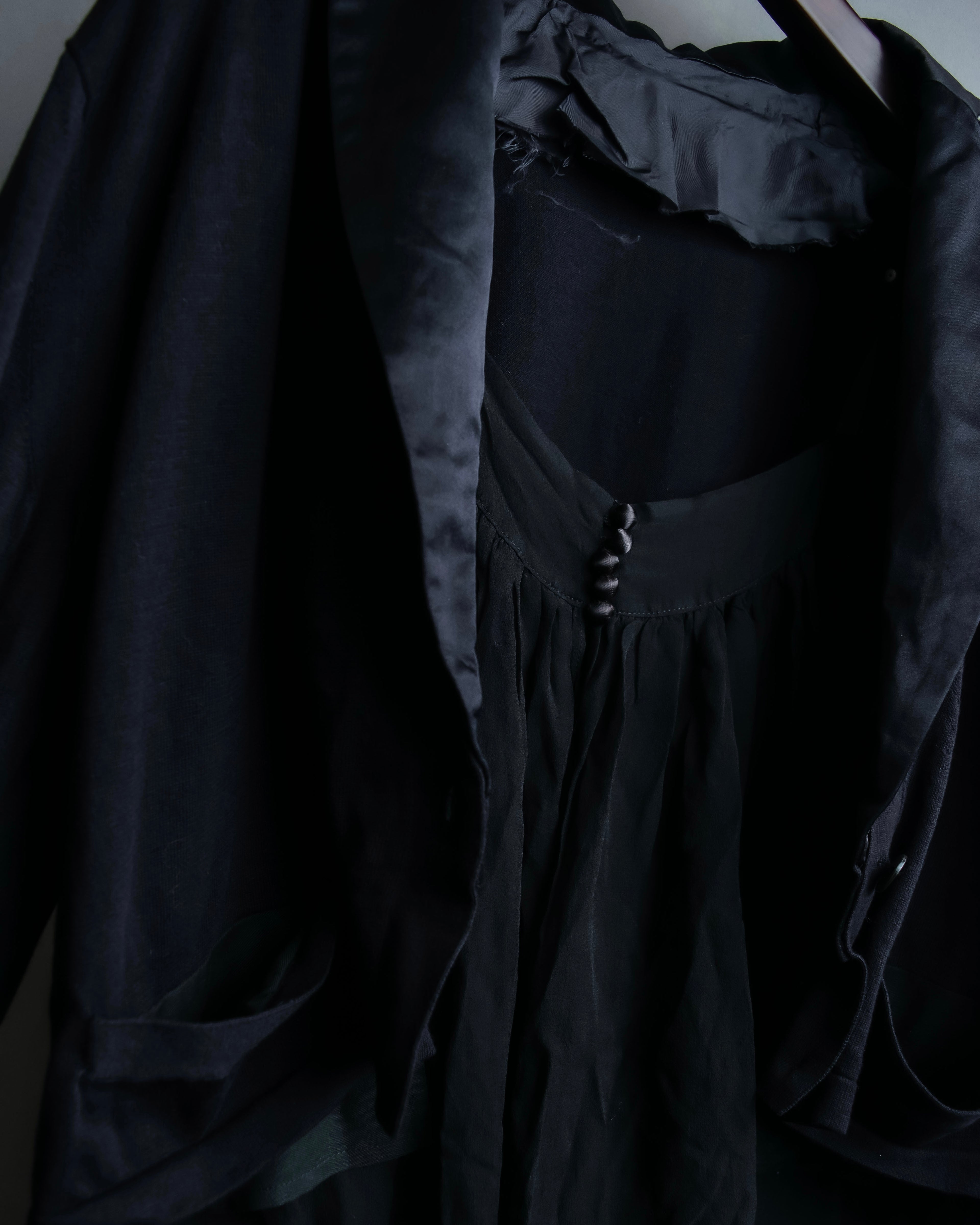 "sacai" Sheer corset layered cardigan jacket