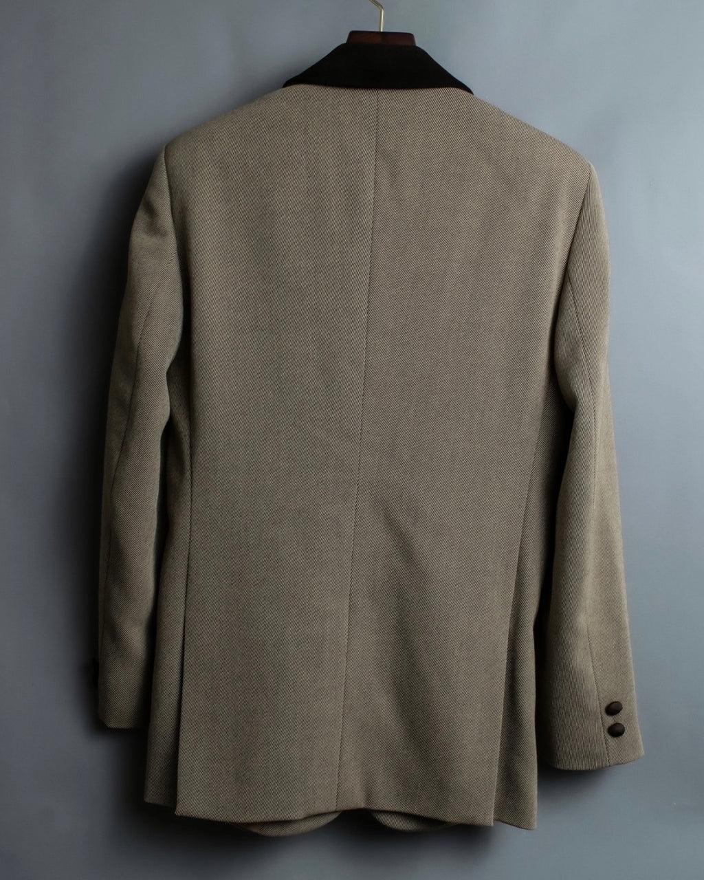 "EMPORIO ARMANI" Virgin Wool Shawl Collar Tailored Jacket