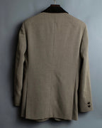 "EMPORIO ARMANI" Virgin Wool Shawl Collar Tailored Jacket