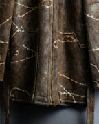 "NIEDIECK" Yarn sewn fur special hoodie jacket