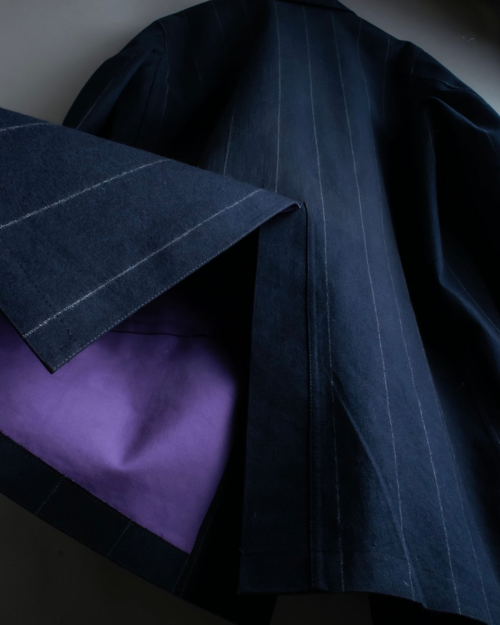 "MACKINTOSH" super oversized striped coat