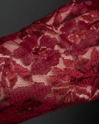 “Vintage” flower motif lace long dress