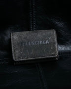 "BALENCIAGA" Glittery grunge style compact wallet