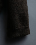 "COMME des GARCONS HOMME PLUS (1997-98's )" Spiral print design dark brown knit