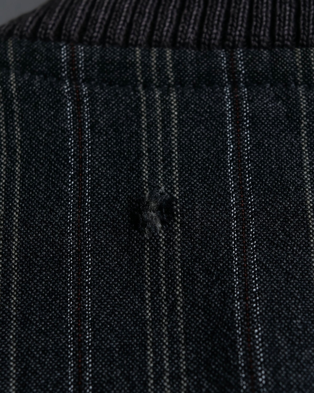 "Comme des Garcons Homme" distressed zip-up striped blouson