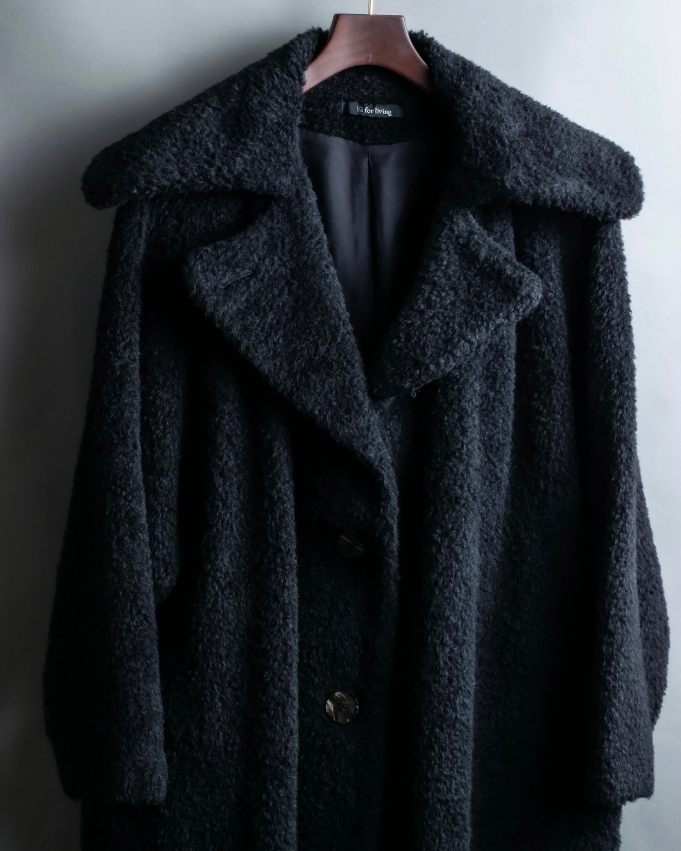 "Y's for living" Alpaca big collar airy coat