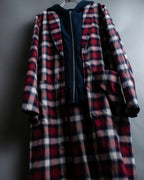 “John UNDERCOVER” gown designed check long hoodie