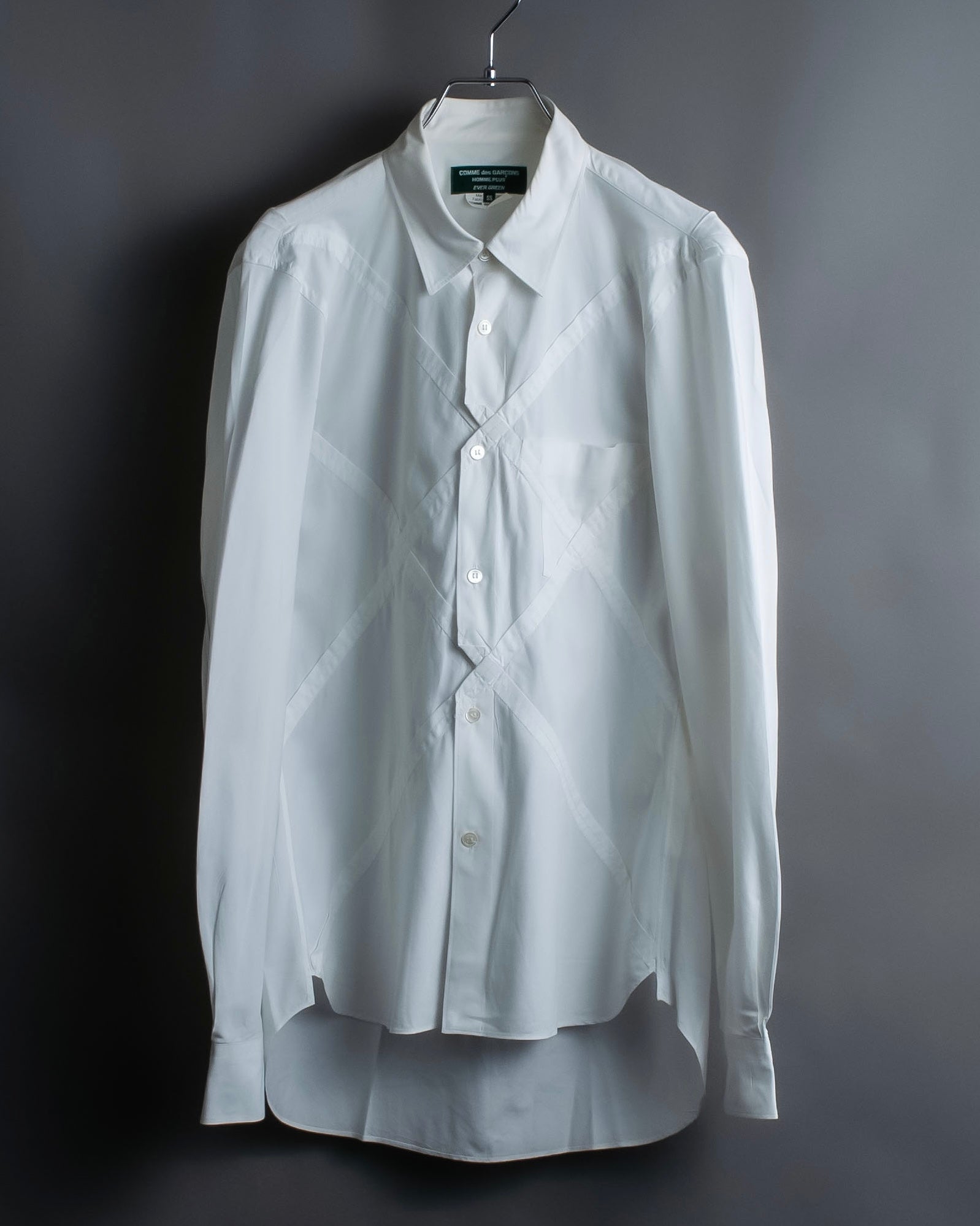 “Comme des Garçons Homme Plus Ever Green” special diagonal cut designed shirt