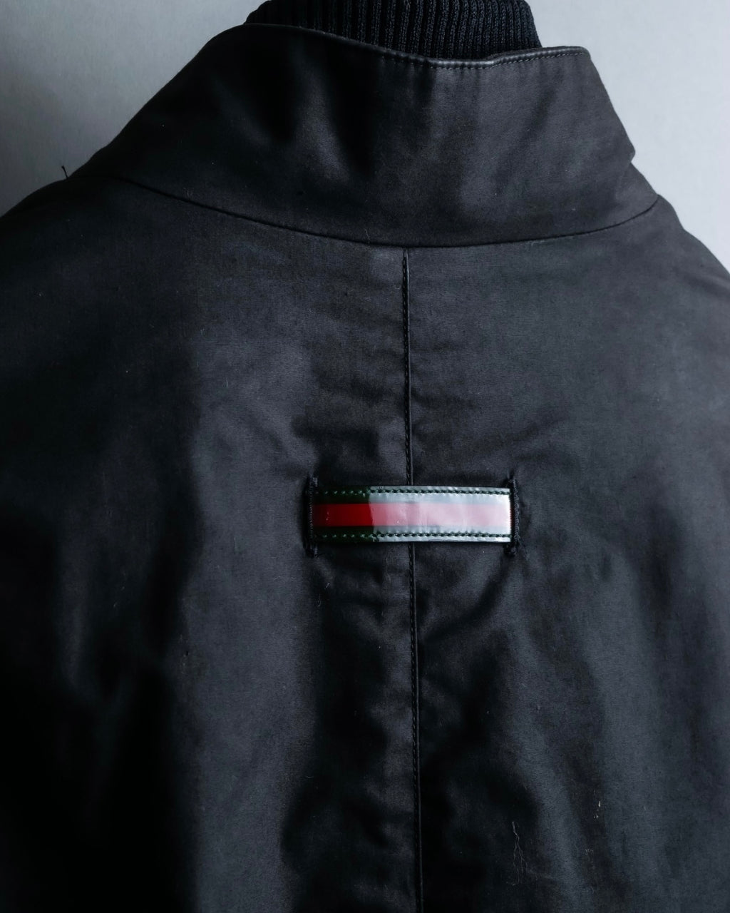 "GUCCI" Fly front knit layered double zip long coat