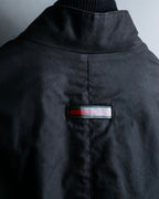 "GUCCI" Fly front knit layered double zip long coat