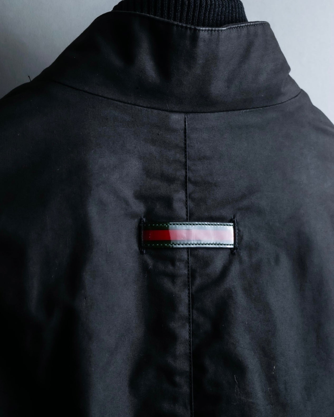 "GUCCI" Fly front knit layered double zip long coat