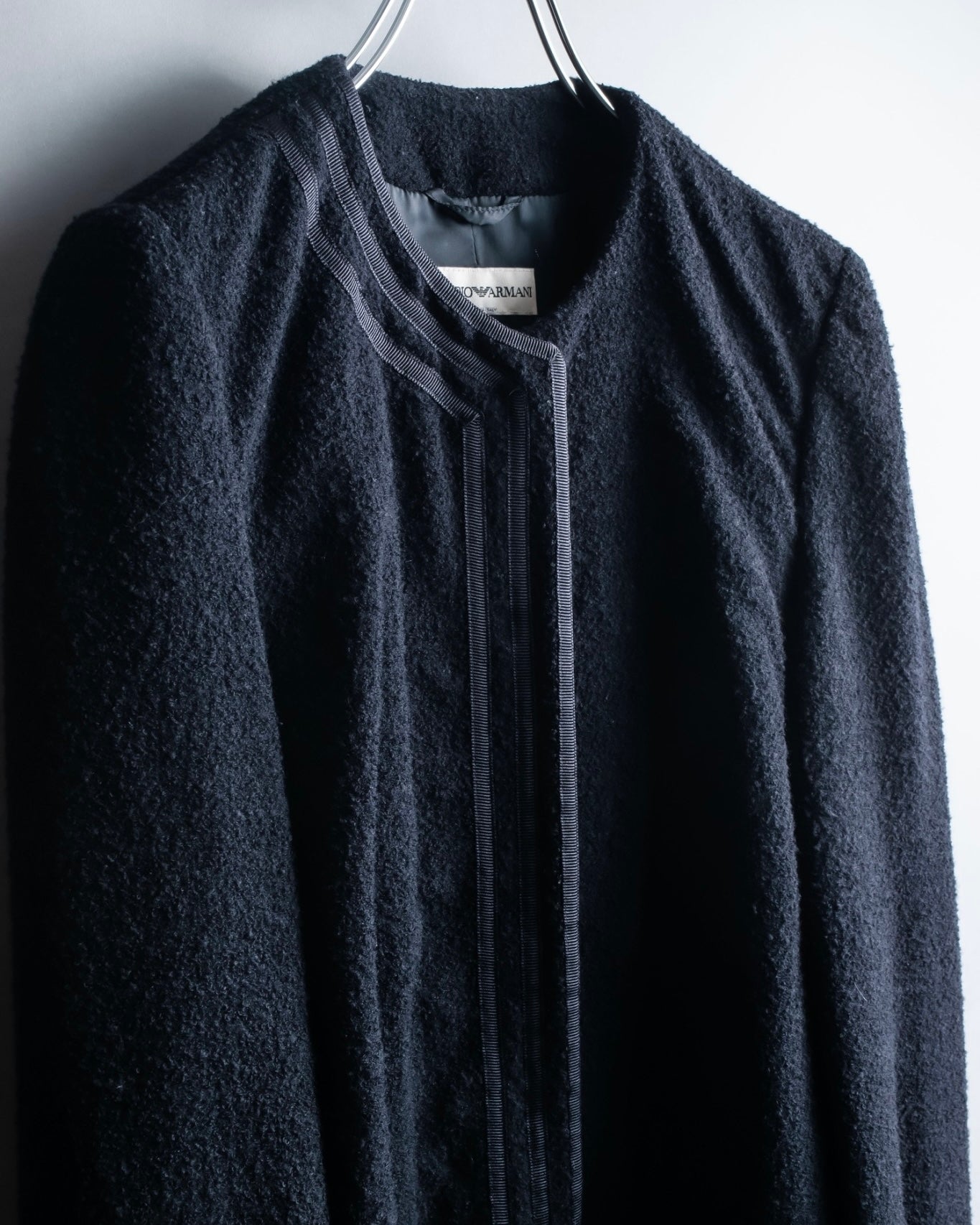 "EMPORIO ARMANI" Three-line short fly front jacket