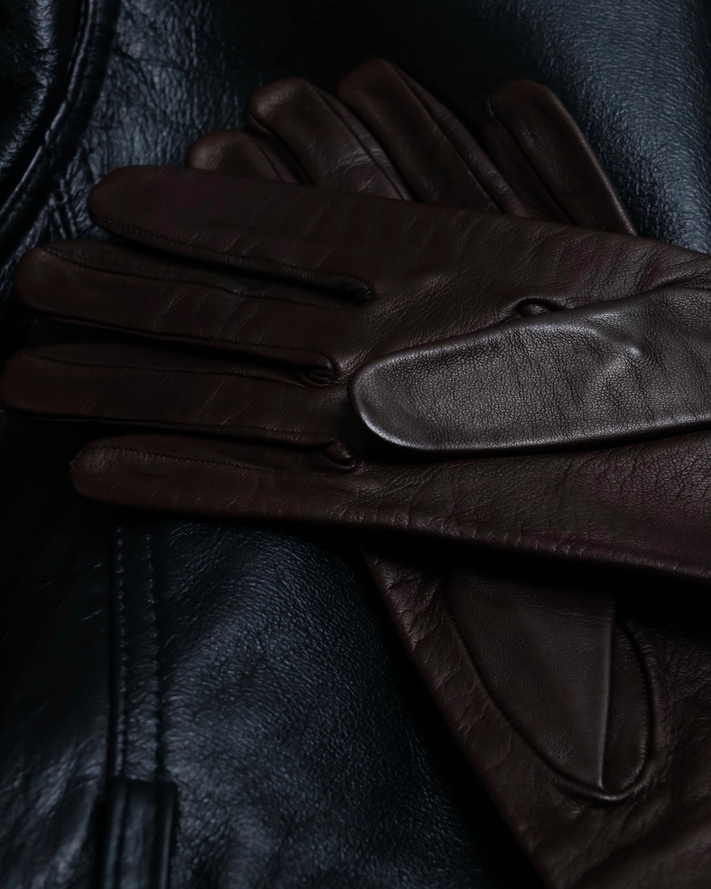 "PIUMELLI" Dead stock lace up long leather gloves