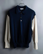 “Christian Dior” CD designed bicolor knit polo