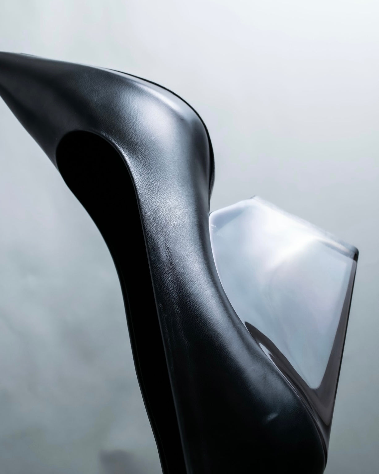"CELINE" clear heel leather shoes