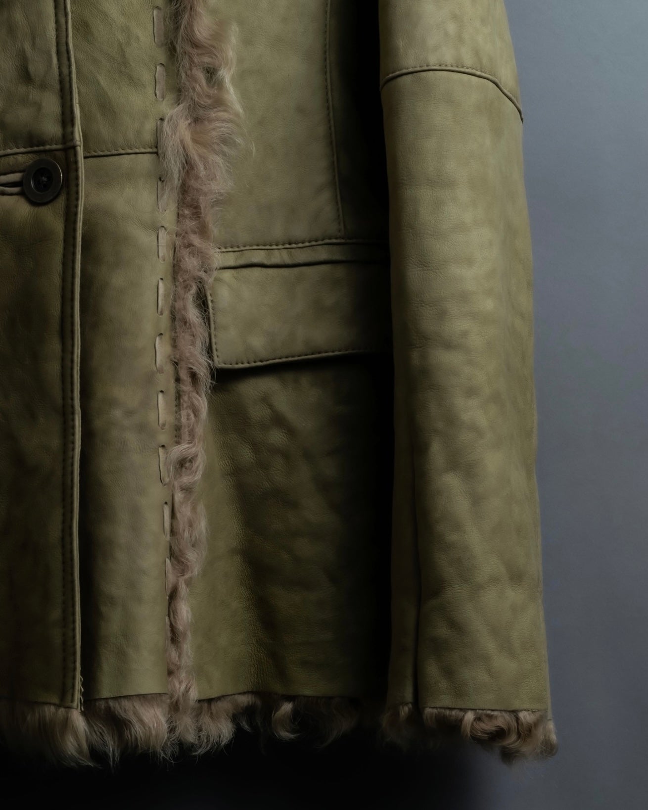 Vintage kargan lamb suede combination jacket