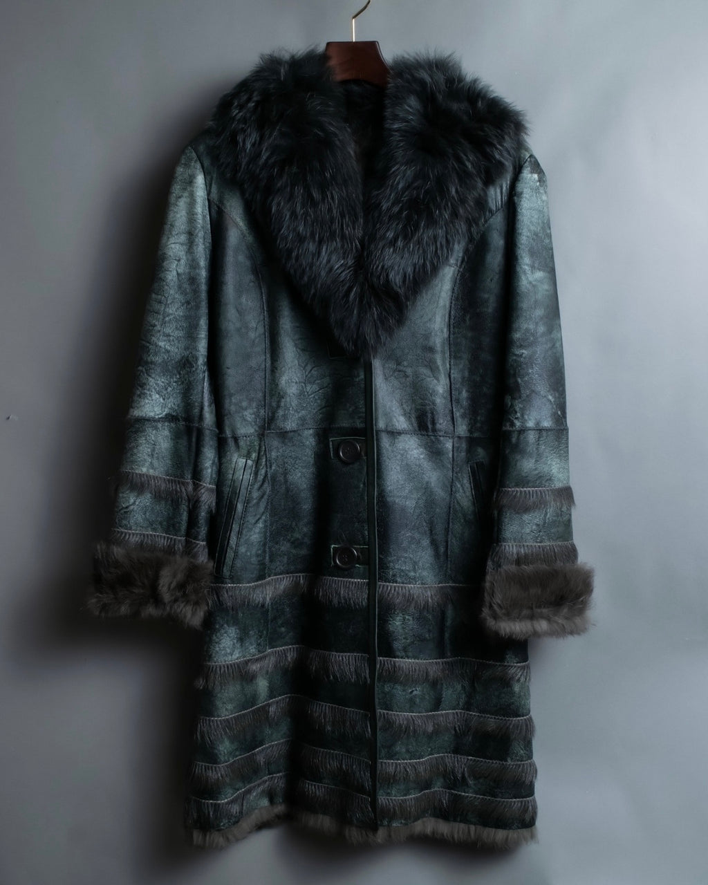 Vintage Rabbit & Fox Real Fur Coat