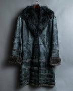 Vintage Rabbit & Fox Real Fur Coat